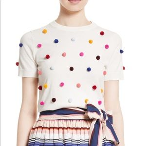 NWT Kate Spade Spice Things Up Pom Sweater